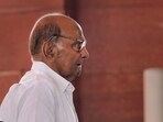 NCP chief Sharad Pawar at Parliament House complex during ongoing Monsoon session, in New Delhi. NCP chief Sharad Pawar at Parliament House complex during ongoing Monsoon session, in New Delhi.