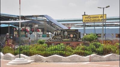 A view of Ghaziabad railway station on Sunday. (Sakib Ali/HT Photo) A view of Ghaziabad railway station on Sunday. (Sakib Ali/HT Photo)