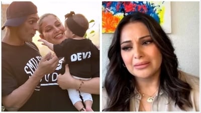 Bipasha Basu and Karan Singh Grover with Devi (left); Bipasha during a recent Instagram Live (right). Bipasha Basu and Karan Singh Grover with Devi (left); Bipasha during a recent Instagram Live (right).