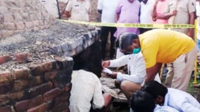 Body parts of the minor girl who was allegedly raped, murdered were later burnt in a coal furnace in Nrisinghapura village (Twitter Photo)