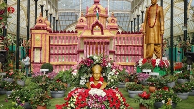Bengaluru's famous Lalbagh flower show at the botanical garden began today and will go on till August 15. The event has been organised by the Department of Horticulture as part of the Independence Day celebrations. (PTI) Bengaluru's famous Lalbagh flower show at the botanical garden began today and will go on till August 15. The event has been organised by the Department of Horticulture as part of the Independence Day celebrations. (PTI)
