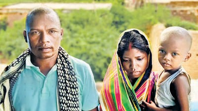 Ranjit Koda, Sunita Devi and their son. (HT PHOTO) Ranjit Koda, Sunita Devi and their son. (HT PHOTO)