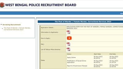 WB Police recruitment 2023: Apply for 130 Warders/Female Warders posts WB Police recruitment 2023: Apply for 130 Warders/Female Warders posts