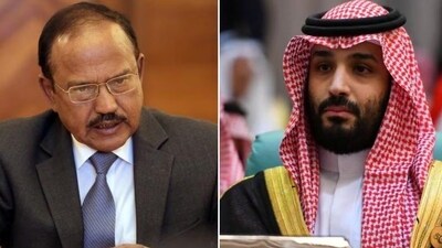 Saudi Crown Prince Mohammed bin Salman and NSA Ajit Doval.