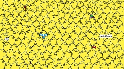 Brain Teaser: How quickly can you find five lemons hidden in plain sight among chicks? (Gergely Dudás) Brain Teaser: How quickly can you find five lemons hidden in plain sight among chicks? (Gergely Dudás)