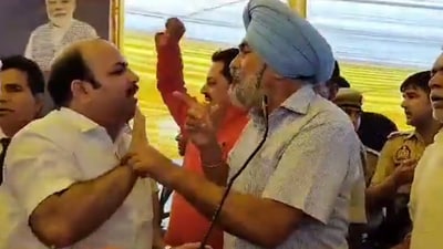 BSP MP Danish Ali and BJP MLC Hari Singh Dhillon.
