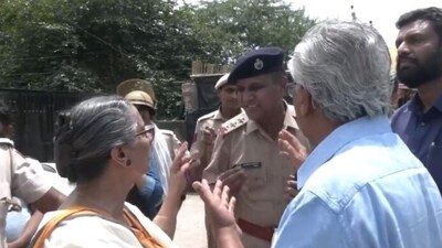 Four-member CPI delegation, which was visiting the violence-affected areas in Gurugram and Nuh in Haryana today, was stopped by the police from entering the affected villages. (ANI)