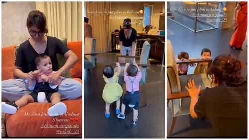 Samantha Ruth Prabhu shared two videos on her Instagram Stories on Sunday. Samantha Ruth Prabhu shared two videos on her Instagram Stories on Sunday.