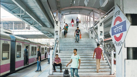 Mumbai, India - March 2, 2019: Ongoing construction work at Parel Station in Mumbai, India, on Saturday, March 2, 2019. (Photo by Samson Tupdal/Hindustan Times) (Samson Tupdal/HT Photo)