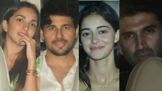 Kiara Advani, Sidharth Malhotra, Ananya Panday and Aditya Roy Kapur attended a party in Mumbai.
