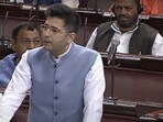 AAP MP Raghav Chadha in Rajya Sabha.
