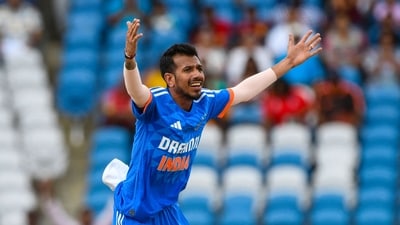 Yuzvendra Chahal of India appeals. (AFP) Yuzvendra Chahal of India appeals. (AFP)