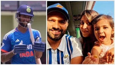 Tilak dedicated his special celebration to Rohit’s daughter Samaira (Rohit Sharma Instagram/Twitter @Fancode) Tilak dedicated his special celebration to Rohit’s daughter Samaira (Rohit Sharma Instagram/Twitter @Fancode)