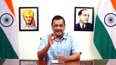 Delhi chief minister Arvind Kejriwal addresses a digital press briefing on Monday. (HT Photo) Delhi chief minister Arvind Kejriwal addresses a digital press briefing on Monday. (HT Photo)