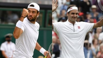 Matteo Berrettini spoke about Roger Federer. Matteo Berrettini spoke about Roger Federer.