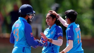 Parshavi Chopra (centre) started playing cricket at the age of 10. She has represented Uttar Pradesh at the U-14, U-16 and U-19 levels Parshavi Chopra (centre) started playing cricket at the age of 10. She has represented Uttar Pradesh at the U-14, U-16 and U-19 levels