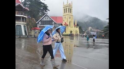 Himachal’s capital city Shimla recorded a rain deficit of 61% in the first week of August. (HT File)