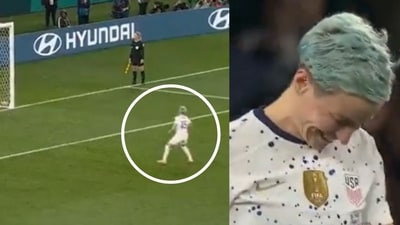 Megan Rapinoe missed her attempt in a penalty shootout against Sweden over the weekend (Fox screenshot) Megan Rapinoe missed her attempt in a penalty shootout against Sweden over the weekend (Fox screenshot)