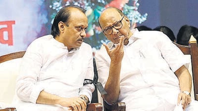On July 3, the Sharad Pawar-led NCP moved a disqualification motion against nine MLAs, including Ajit Pawar, who were inducted as ministers into the coalition government. A copy of this was sent to the EC. On July 6, the Pawar faction decided to expel all the nine MLAs, along with working president Praful Patel and general secretary Sunil Tatkare. The decision was taken in the working committee of the party held in Delhi. (HT PHOTO)