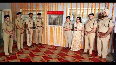 Punjab DGP Gaurav Yadav inaugurated a new conference hall building of Khanna police station. (HT PHOTO) Punjab DGP Gaurav Yadav inaugurated a new conference hall building of Khanna police station. (HT PHOTO)