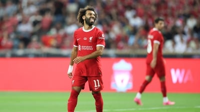 Mohamed Salah of Liverpool FC reacts during the preseason friendly (AP) Mohamed Salah of Liverpool FC reacts during the preseason friendly (AP)