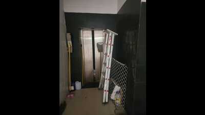 The lift was out of order, the ramp was incomplete, said the patient. (HT Photo)