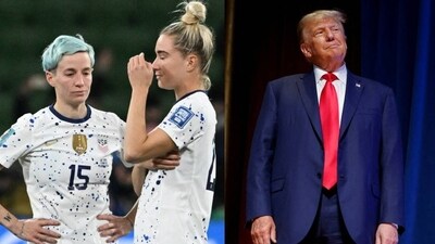Former US President Donald Trump is the latest to join the criticism brigade after the shocking exit of two-time defending champion USWNT from ongoing 2023 FIFA Women's World Cup. (AFP/ File)