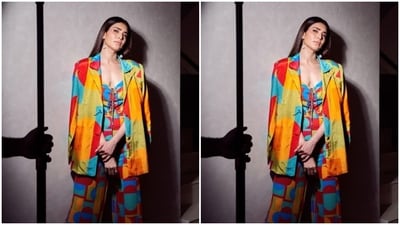 Karishma's fashion diaries are getting better by the day. A few days back, Karishma decked up in a multicoloured co-ord set as she posed like a boss lady. (Instagram/@karishmaktanna) Karishma's fashion diaries are getting better by the day. A few days back, Karishma decked up in a multicoloured co-ord set as she posed like a boss lady. (Instagram/@karishmaktanna)