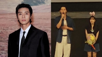 Park Seo Joon has explained why he refused to wear a headband from a fan during the recent screening of Concrete Utopia. Park Seo Joon has explained why he refused to wear a headband from a fan during the recent screening of Concrete Utopia.