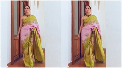 Assisted by makeup artist Pompy Hans, Tamannaah decked up in nude eyeshadow, black eyeliner, black kohl, mascara-laden eyelashes, feathered eyebrows, contoured cheeks, a shade of nude lipstick and a small red bindi.&nbsp; (Instagram/@tamannaahspeaks)