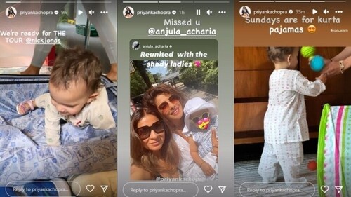 Priyanka shared Malti's photos on Instagram. Priyanka shared Malti's photos on Instagram.