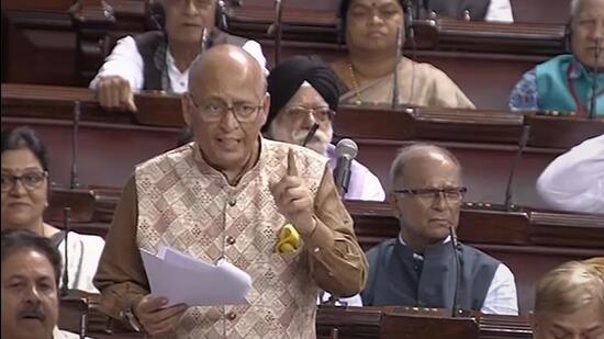 Congress leader Abhishek Singhvi, who had also appeared for the Delhi government in the Supreme Court case against the Delhi lieutenant governor over services, claimed the bill makes changes in the Constitution without bringing a Constitution amendment bill. (PTI)