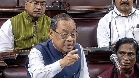 Rajya Sabha MP and former CJI Ranjan Gogoi speaks in the House on The Government of National Capital Territory of Delhi (Amendment) Bill, 2023. (ANI)