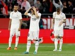 Soccer Football - LaLiga - Girona v Real Madrid - Estadi Montilivi, Girona, Spain - April 25, 2023 Real Madrid's Luka Modric looks dejected after Girona score their third goal REUTERS/Albert Gea