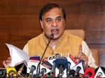 Assam Chief Minister Himanta Biswa Sarma addresses a press conference, in Guwahati, Tuesday, Aug. 8, 2023. Assam Chief Minister Himanta Biswa Sarma addresses a press conference, in Guwahati, Tuesday, Aug. 8, 2023.