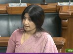 Lok Sabha MP Dimple Yadav speaking on the no-confidence motion.