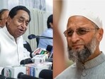 Congress leader Kamal Nath and AIMIM MP Asaduddin Owaisi. Congress leader Kamal Nath and AIMIM MP Asaduddin Owaisi.