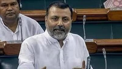 BJP MP Nishikant Dubey speaks in the Lok Sabha during the ongoing Monsoon session. (Photo credit:ANI) BJP MP Nishikant Dubey speaks in the Lok Sabha during the ongoing Monsoon session. (Photo credit:ANI)