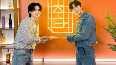 BTS' Suga hosted Hwang Min-hyun on Suchwita. BTS' Suga hosted Hwang Min-hyun on Suchwita.