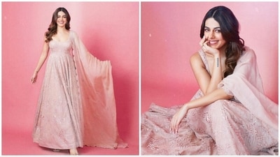 Fitness and fashion enthusiast Alaya F often treats her Instagram family with stunning photos and videos of herself in stylish fits. Her latest post features the actor in a beautiful pink anarkali set. (Instagram/@alayaf) Fitness and fashion enthusiast Alaya F often treats her Instagram family with stunning photos and videos of herself in stylish fits. Her latest post features the actor in a beautiful pink anarkali set. (Instagram/@alayaf)