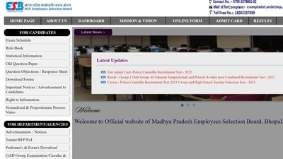 MP Police Constable Recruitment exam 2023 admit card released at esb.mp.gov.in MP Police Constable Recruitment exam 2023 admit card released at esb.mp.gov.in