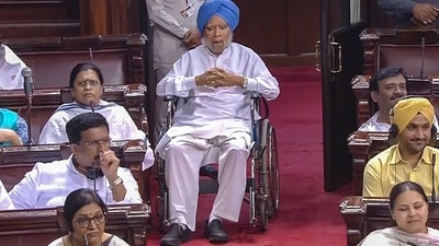 Former prime minister Manmohan Singh attends proceedings in the Rajya Sabha during the Monsoon session of Parliament in New Delhi on Monday, (PTI) Former prime minister Manmohan Singh attends proceedings in the Rajya Sabha during the Monsoon session of Parliament in New Delhi on Monday, (PTI)