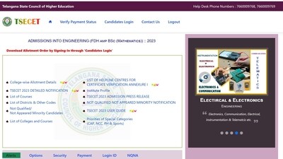 TS ECET Seat Allotment Result 2023 for Round 1 out at tsecet.nic.in, get link