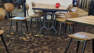 Snapshot of the food thrown by a child at a restaurant. (Reddit/@ Cruiseman_80 )