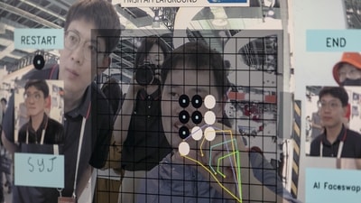 A facial recognition display at the World Artificial Intelligence Conference (WAIC) in Shanghai, China. (Bloomberg) A facial recognition display at the World Artificial Intelligence Conference (WAIC) in Shanghai, China. (Bloomberg)