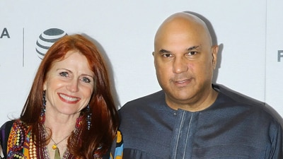 Neville Roy Singham with wife Jodie Evans.