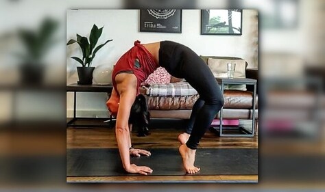 Chakrasana aka wheel pose (Instagram/@soulofariver) Chakrasana aka wheel pose (Instagram/@soulofariver)