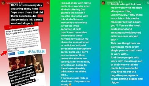 Kangana Ranaut slammed media reports against her.