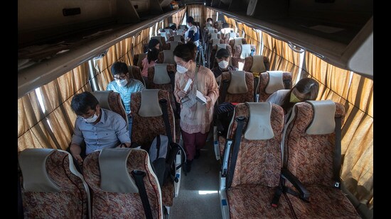 Following demand from flyers, PMPML plans to restart bus service from Pune airport to various destinations. (HT FILE)