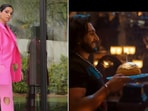 The image shows Lilly Singh (L) dressed in pink and a still (R) from Alia Bhatt, Ranveer Singh's Rocky Aur Rani Kii Prem Kahaani. The image shows Lilly Singh (L) dressed in pink and a still (R) from Alia Bhatt, Ranveer Singh's Rocky Aur Rani Kii Prem Kahaani.